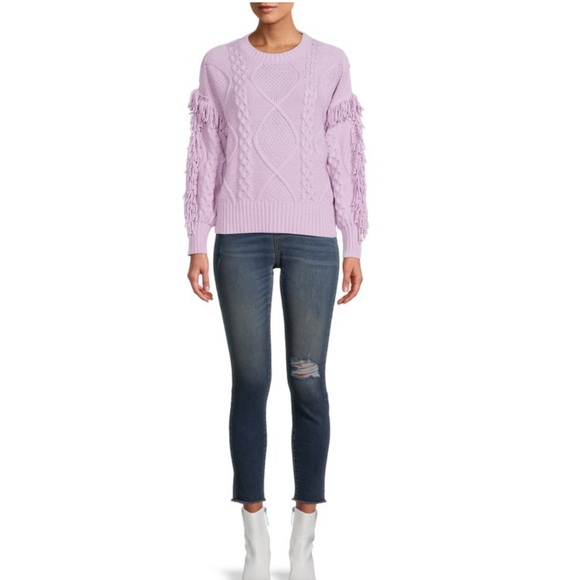 Fringe Sweater Lilac - Picture 5 of 7
